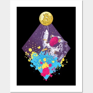 Chainlink Crypto DeFi LINK Cryptocurrency Astronaut Posters and Art